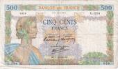 Frankreich 500 Francs La Paix, 1940-10-26, U.1254, SS -