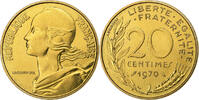 Frankreich 20 Centimes Marianne, Paris, FDC, Aluminum-Bronze, STGL -