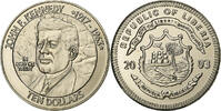 Liberia 10 Dollars John F. Kennedy, Kupfer-Nickel, STGL -