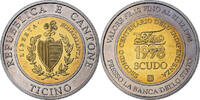 Swiss Cantons Scudo SWISS CANTONS, Canton du Tessin, Bimetallic, UNZ+ -