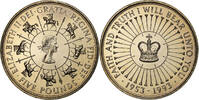Großbritannien 5 Pounds Elizabeth II, Kupfer-Nickel, UNZ+, KM:965 -