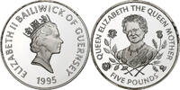 Guernsey 5 Pounds Elizabeth II, British Royal Mint, Silber, STGL -