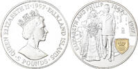 Falkland Islands 5 Pounds Elizabeth II, Silber, STGL -
