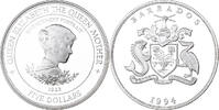 Barbados 5 Dollars Elizabeth II, PP, Silber, STGL, KM:54 -