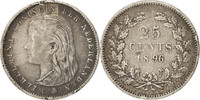 Niederlande 25 Cents Münze, Wilhelmina I, S+, Silber, KM:115 -