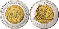 Vatikanstadt Medaille 2 E, Essai-Trial Benoit XVI, Bi-Metallic, STGL -