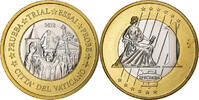 Vatikanstadt Medaille 1 E, Essai-Trial Benoit XVI, Bi-Metallic, STGL -