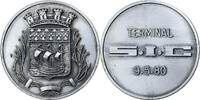 Frankreich Medaille Terminal S.I.C, Paris, Silvered bronze, SS+ -
