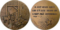 Frankreich Medaille La Nativité, Vision Populaire, Bronze, Fleury, SS+ -