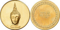 Frankreich Medaille Bouddha, Gilt Bronze, UNZ -