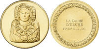 Frankreich Medaille La Dame d'Elche, Gilt Bronze, UNZ -