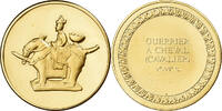 Frankreich Medaille Guerrier à Cheval, Gilt Bronze, UNZ -
