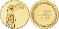Frankreich Medaille Victoire de Samothrace, Gilt Bronze, UNZ -