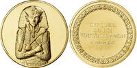 Frankreich Medaille Cercueil du Roi Toutankhamon, Gilt Bronze, UNZ -