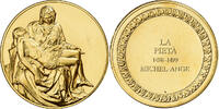 Frankreich Medaille La Pieta, Michel-Ange, Gilt Bronze, VZ -