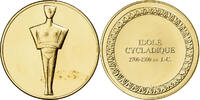 Frankreich Medaille Idole Cycladique, Gilt Bronze, VZ -