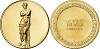 Frankreich Medaille Vénus de Milo, Gilt Bronze, SS+ -