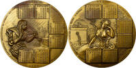 Frankreich Medaille Calendrier, Blocus sentimental, Bronze, VZ -
