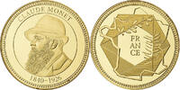 Frankreich Medaille Peinture, Claude Monet, Copper Gilt, UNZ+ -