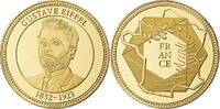 Frankreich Medaille Gustave Eiffel, Copper Gilt, UNZ+ -