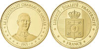 Frankreich Medaille Lieutenant Charles de Gaulle, Copper Gilt, UNZ+ -