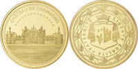 Frankreich Medaille Château de Chambord, Copper-Nickel Gilt, UNZ+ -