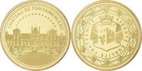 Frankreich Medaille Le Château de Fontainebleau, Copper-Nickel Gilt, UNZ+ -