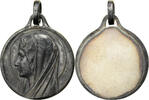 Frankreich Medaille La Vierge Marie, Silvered Metal, Augis, SS -