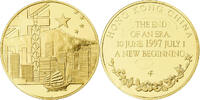 Hong Kong Medaille Hong-Kong returns to China, Vermeil, UNZ -