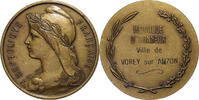 Frankreich Medaille Ville de Vorey-sur-Arzon, Gilt Bronze, SS -