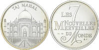 Frankreich Medaille Merveilles du monde, Taj Mahal, Silber, STGL -