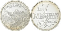 Frankreich Medaille Merveilles du monde, Grande Muraille de Chine, Silber -