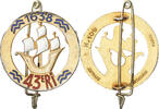 Frankreich Broche 43ème Régiment d'Infanterie, Military, Very Good Quality -