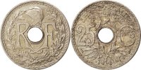 Frankreich 25 Centimes Münze, Lindauer, UNZ, Nickel-Bronze, KM:867b -