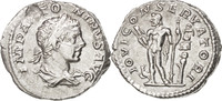 Denarius Münze, Elagabalus, Roma, SS+, Silber, RIC:91 -