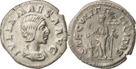 Denarius Münze, Julia Maesa, Roma, SS+, Silber, RIC:272 -