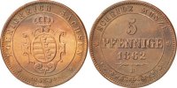 Deutsch Staaten 5 Pfennig Münze, SAXONY-ALBERTINE, Johann, Dresde, SS -
