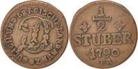 Deutsch Staaten 1/2 Stüber Münze, JULICH-BERG, Karl Theodor, SS -