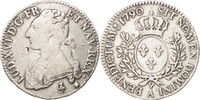 Frankreich 1/2 ECU, 44 Sols Münze, Louis XVI, 1/2 Écu, Paris, S+ -