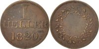 Deutsch Staaten Heller Münze, FRANKFURT AM MAIN, Frankfurt, SS, Kupfer -