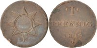 Deutsch Staaten Pfennig Münze, FRANKFURT AM MAIN, Frankfurt, SS -