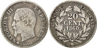 Frankreich 20 Centimes Münze, Napoleon III, Napoléon III, Strasbourg -