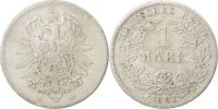 GERMANY - EMPIRE Mark Münze, Wilhelm I, Muldenhütten, SS, Silber, KM:7 -