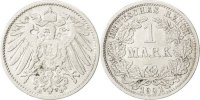 GERMANY - EMPIRE Mark Münze, Wilhelm II, Munich, SS, Silber, KM:14 -