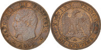 Frankreich Centime Münze, Napoleon III, Napoléon III, Strasbourg, VZ+ -