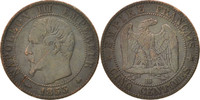 Frankreich 5 Centimes Münze, Napoleon III, Napoléon III, Strasbourg -
