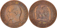 Frankreich 5 Centimes Münze, Napoleon III, Napoléon III, Lyon, S+ -