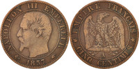 Frankreich 5 Centimes Münze, Napoleon III, Napoléon III, Paris, S+ -