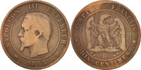 Frankreich 10 Centimes Münze, Napoleon III, Napoléon III, Rouen, S -