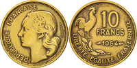 Frankreich 10 Francs Münze, Guiraud, Paris, S+, Aluminum-Bronze -